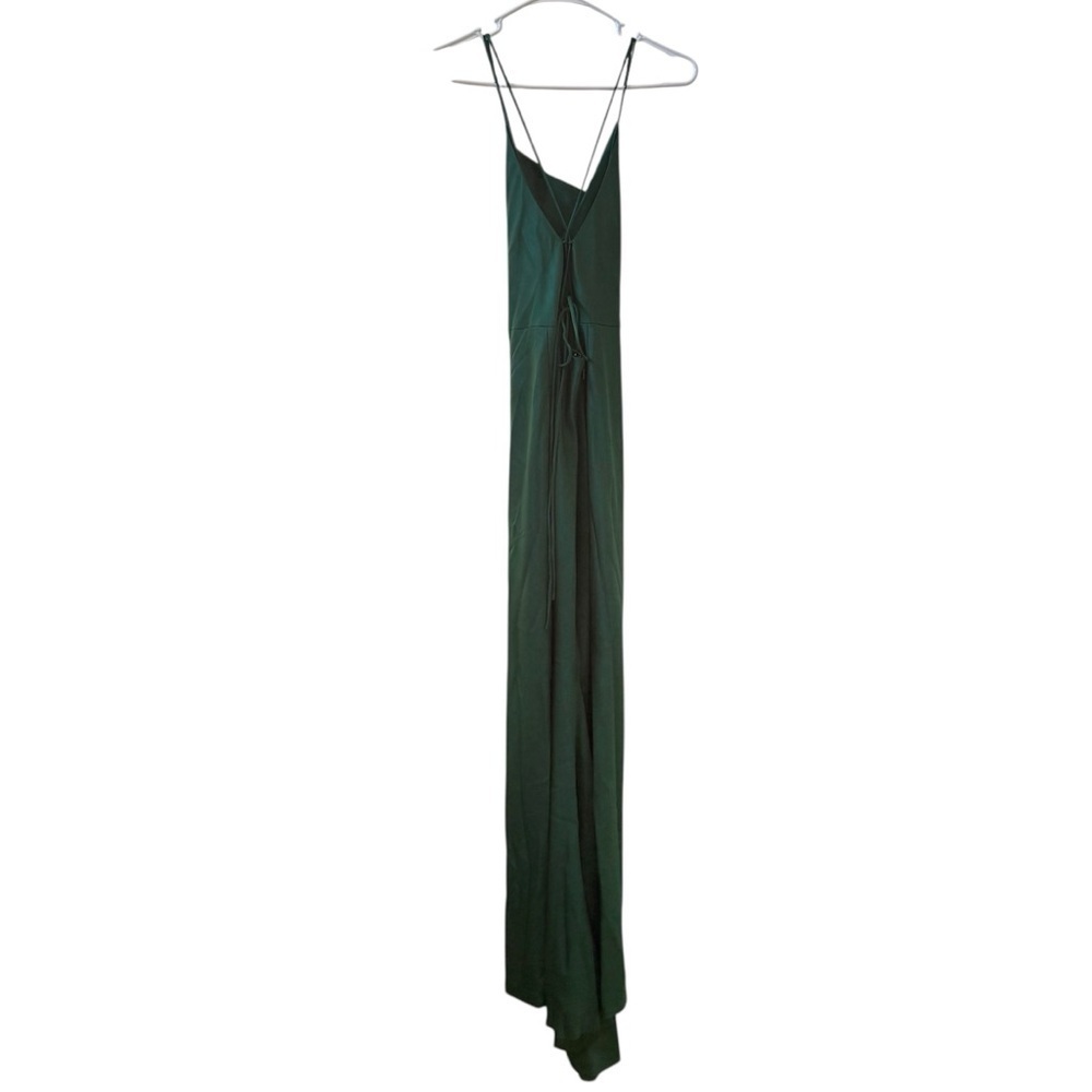 ALICE + OLIVIA Montana Cowl Neck Slip Gown Maxi Dress Deep Emerald Green Sz 8 - Picture 3 of 6